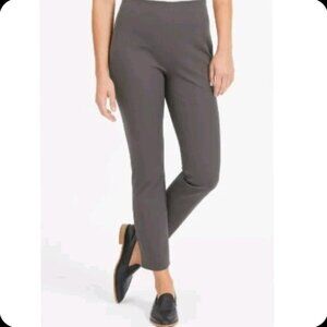 Everlane Side-Zip Pants Women’s 6 Stretch Cotton Slate Gray Cropped Mid Rise